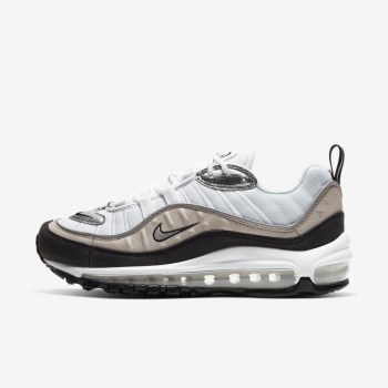 Nike Air Max 98 - Női Utcai Cipő - Fehér/Fekete/Metal Titán